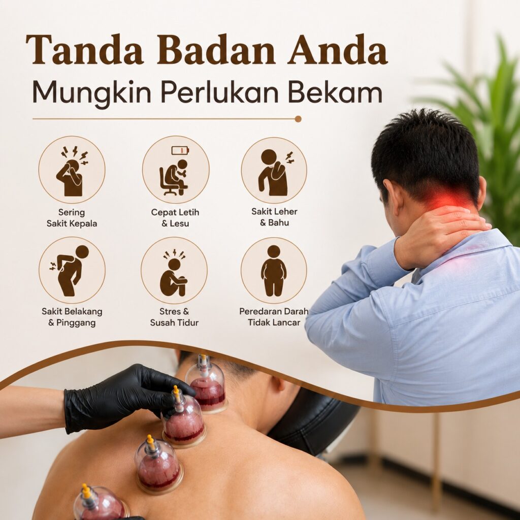 Tanda Badan Anda Mungkin Perlukan Bekam seperti sakit kepala, badan lenguh dan cepat letih
